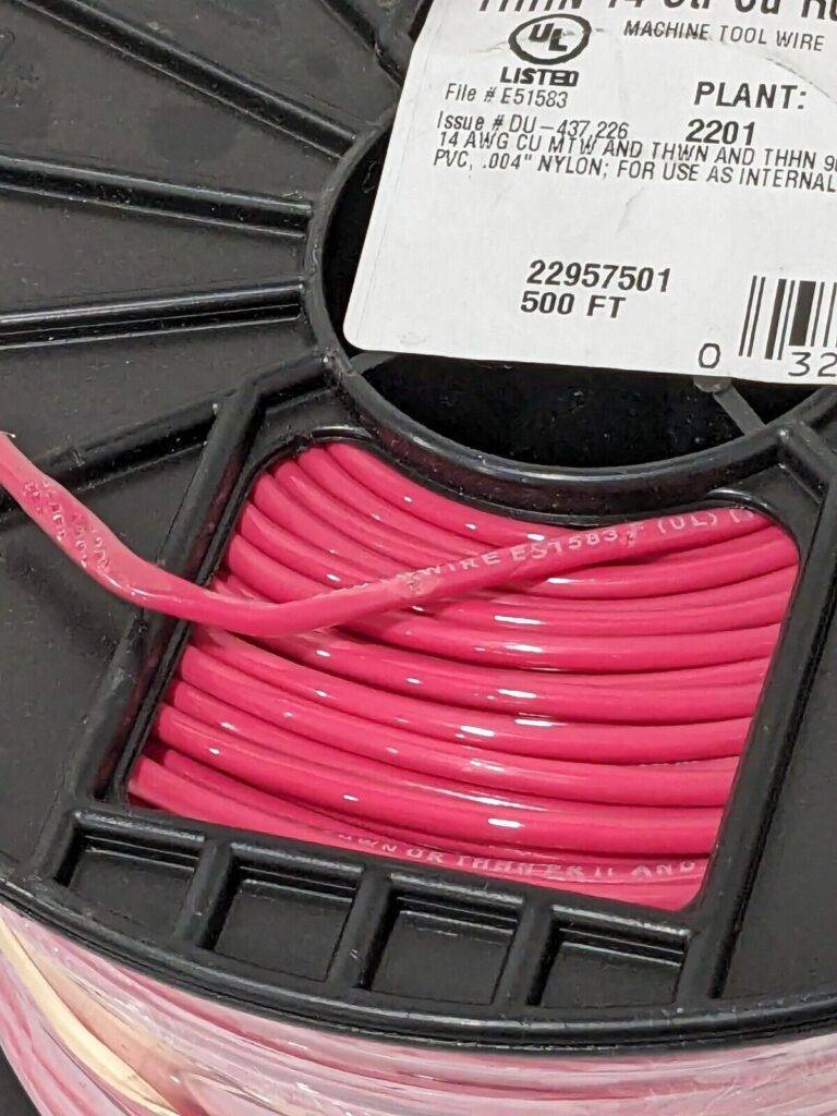 SOUTHWIRE Building Wire THHN/THWN, 14 AWG, 15 Amp, 500' L 22957501