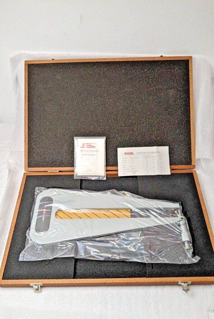SPI Deep Throat Micrometer w/Cert 0-1" Range 0.0001" Graduation 17-776-6