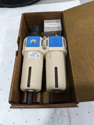 PRO-SOURCE FRL Combination Unit 1/4 NPT, Compact with Pressure Gauge FRL600C-02N