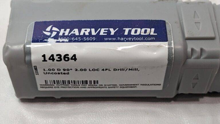 Harvey Tool Cobalt Drill Mill 1" Dia X 2" LOC 4FL 90 Deg Point 14364