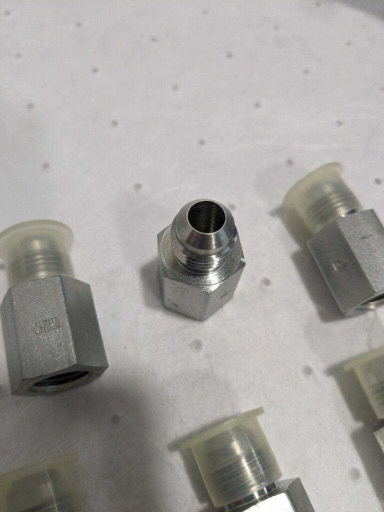 PARKER Steel Flared Tube Connector 10pk: 3/8" OD 37 deg Flared Angle P00137