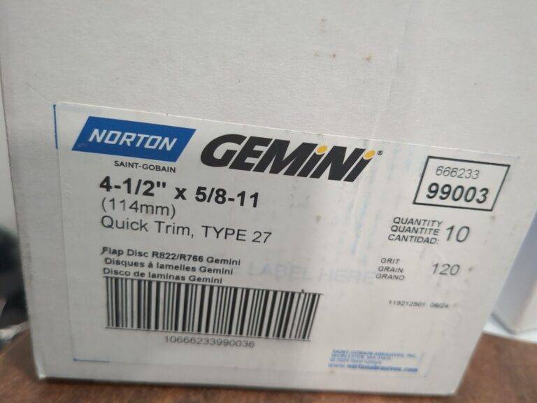NORTON Flap Disc 10pk 4-1/2" Dia 120 Grit, Zirconia Alumina, Type 27 66623399003