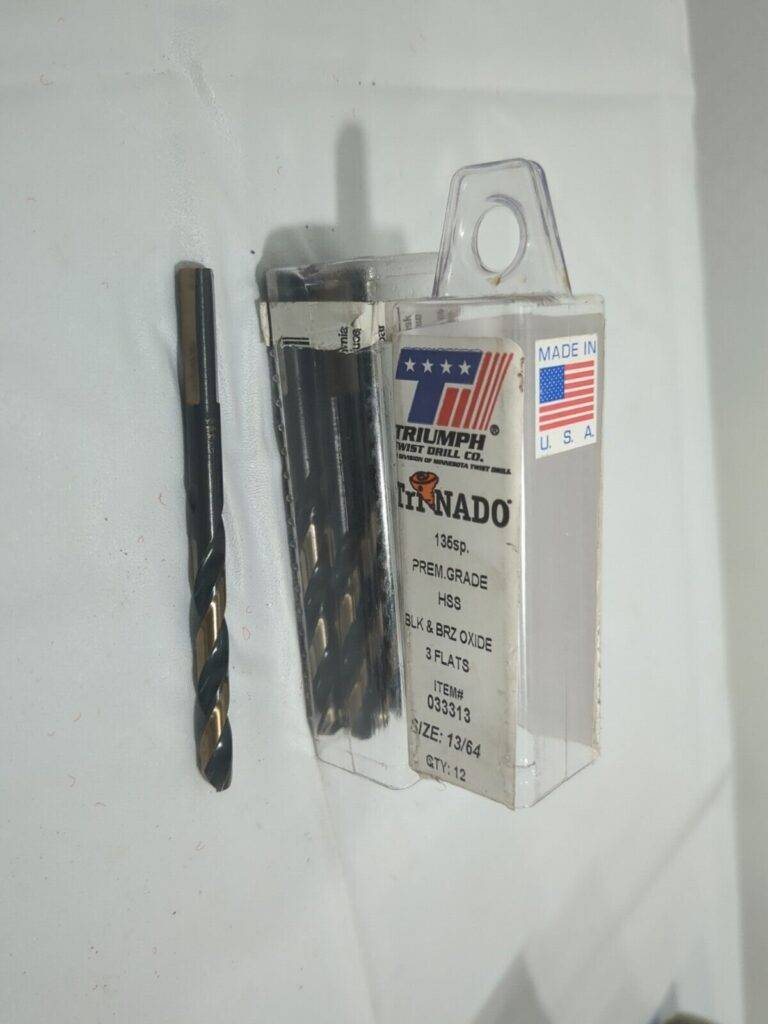 TRIUMPH 8pk Mechanics Drill Bit: 13/64" Dia HSS Split Point 033313