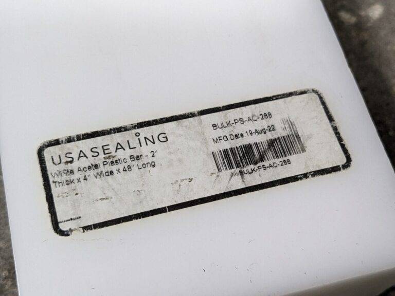 Lot of 2 USA Sealing White Acetal Plastic Bar 48 x 4 x 2 Rectangular Stock