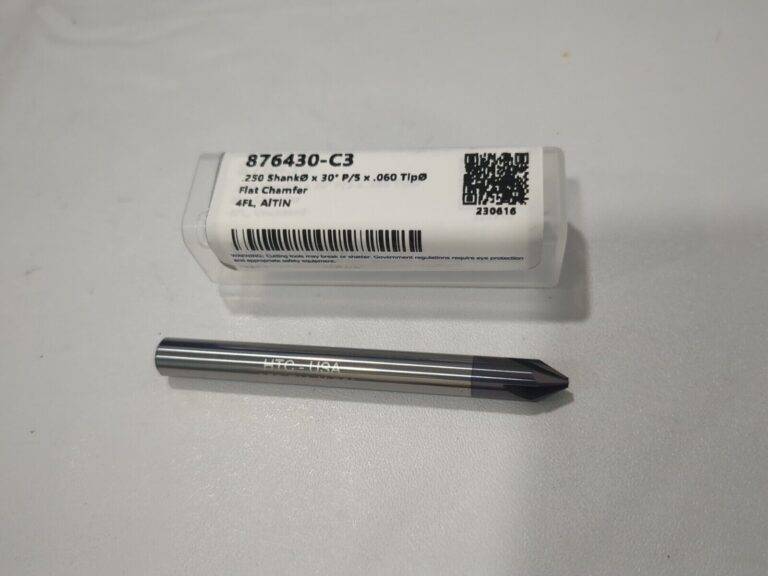HARVEY TOOL Chamfer Mill: 1/4" Dia 4 Fl Solid Carbide 876430-C3