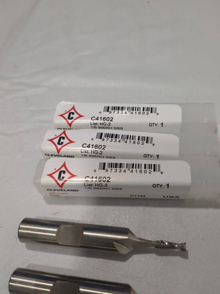 CLEVELAND 3pc Square End Mills: 1/8" Dia 2 Fl HSS C41602