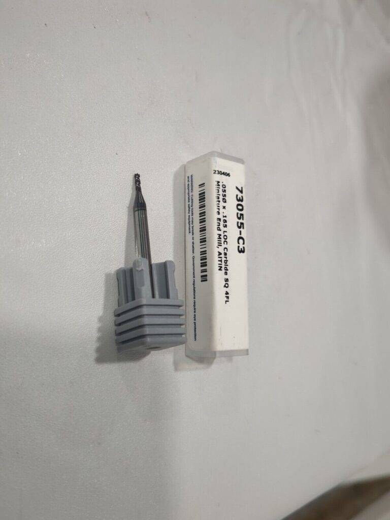 HARVEY TOOL Square End Mill: 1.40 mm Dia, 4 Fl Solid Carbide 73055-C3