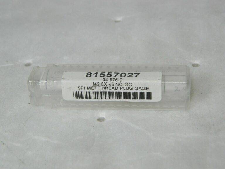 SPI Metric Taperlock Thread Plug Gage Single End M2.5x.45 Thread NOGO 34-576-9