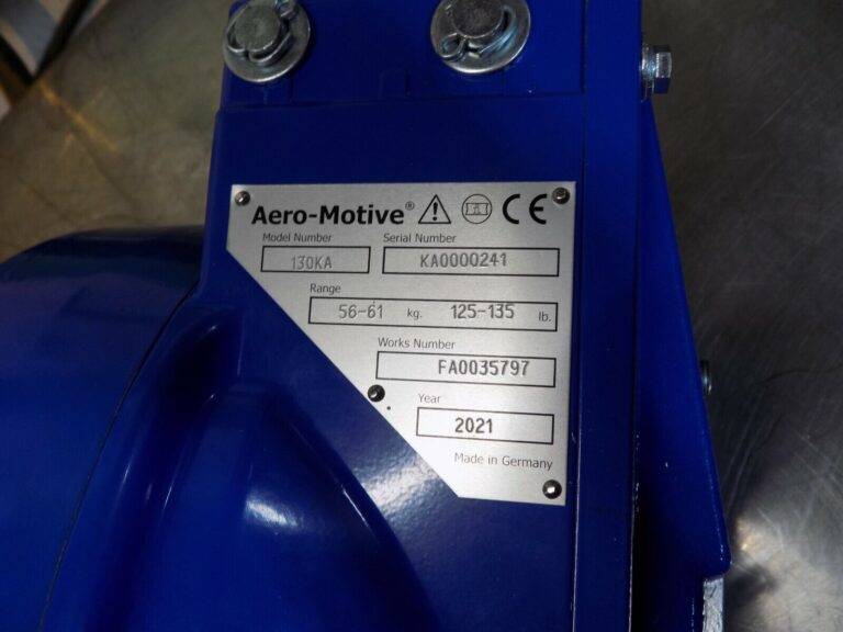 Aero Motive Heavy Duty Industrial Balancer 125 lb - 135 lb Range 130KA Defective