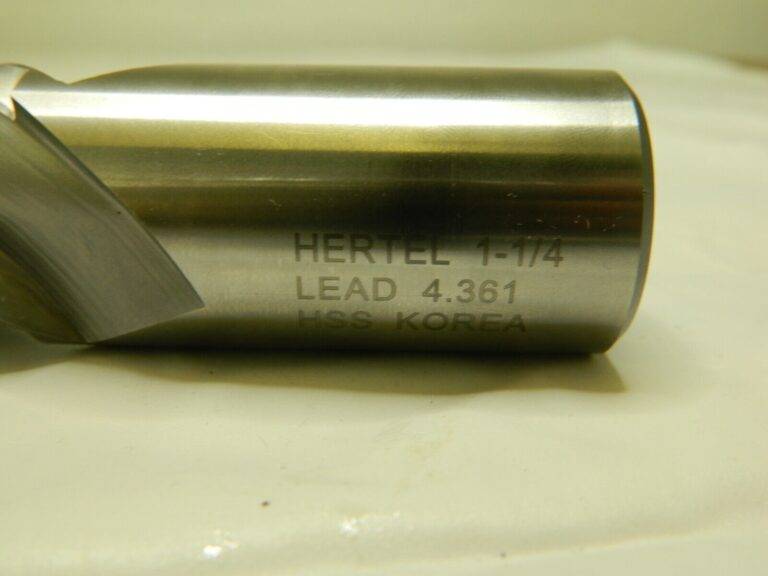 HERTEL HSS Square End Mill 1-1/4″ Dia, 3 Flutes, 4″ LOC 42 ° Helix 02478329