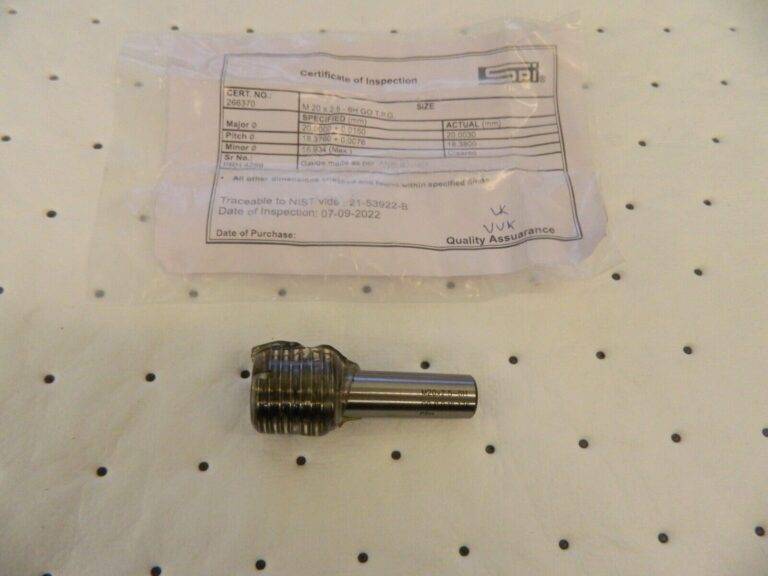 SPI Plug Thread Gage: M20x2.5 Thread, 6H Class, Single End, Go 37-125-2