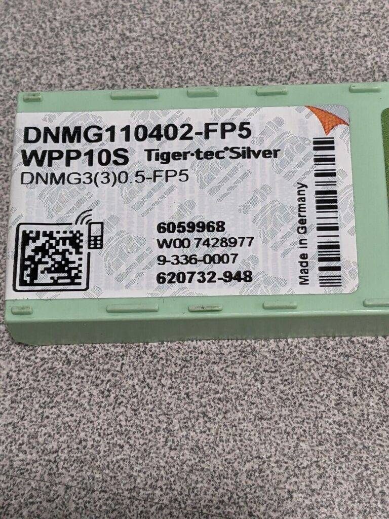 WALTER Turning Insert: DNMG110402-FP5 WPP10S, Solid Carbide Qty 10 6059968
