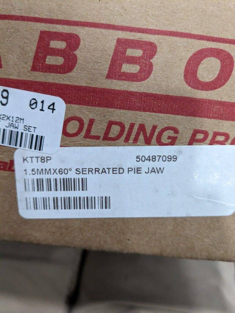 Abbott Soft Lathe Chuck Jaw: Serrated 8" OAW, 2" OAH Qty. 2 KTT8P
