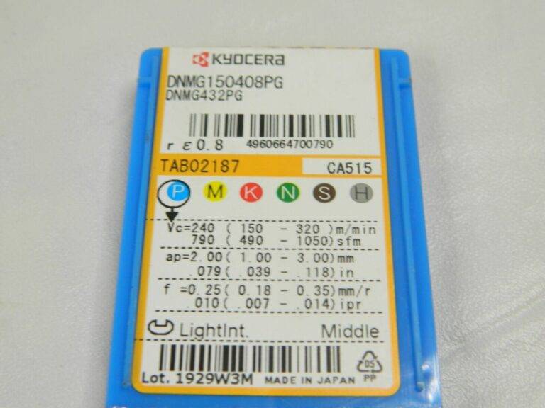 KYOCERA Turning Insert: DNMG432PG CA515, Solid Carbide Qty 10 TAB02187