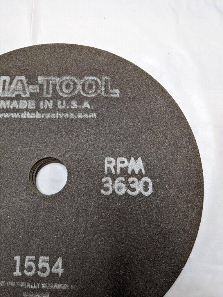 Dia-Tool Cut-Off Wheel: 10" X .062" X 1.25", 3630 RPM, Qty 9 BV0985