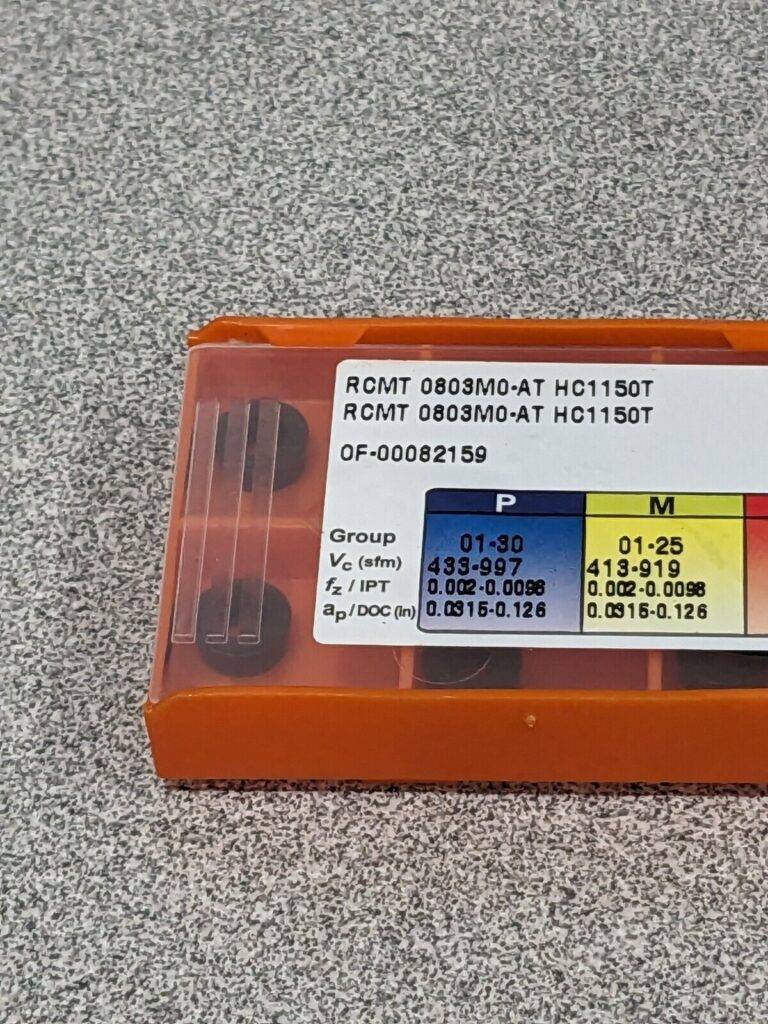 HERTEL Turning Insert: RCMT 0803M0–AT HC1150T, Solid Carbide Qty 10 42803957