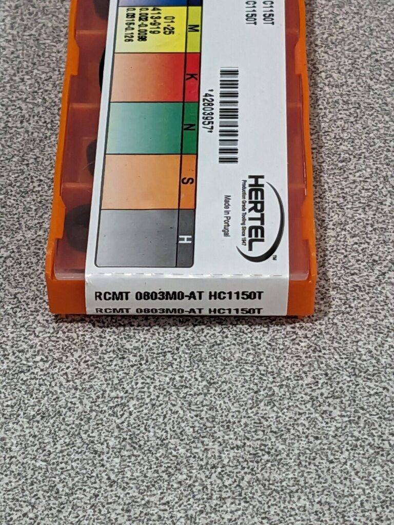 HERTEL Turning Insert: RCMT 0803M0–AT HC1150T, Solid Carbide Qty 10 42803957