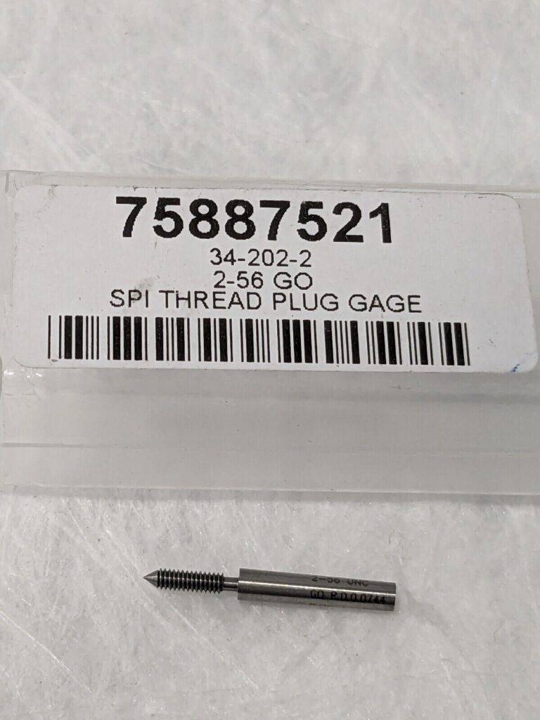 SPI Plug Thread Gage: #2-56 Thread, 2B Class, Single End, Go 34-202-2