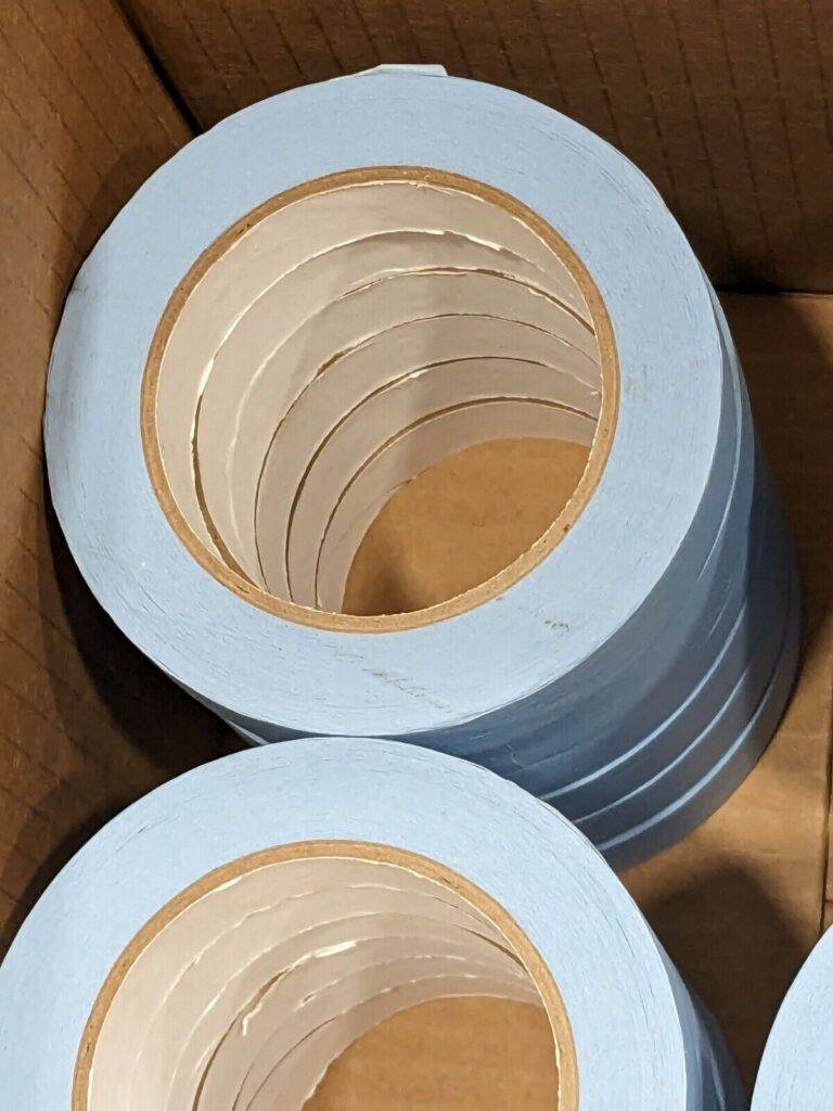 Masking Tape: 1" Wide, 60 yd Long, 4.9 mil Thick, Light Blue Qty 24 T935003