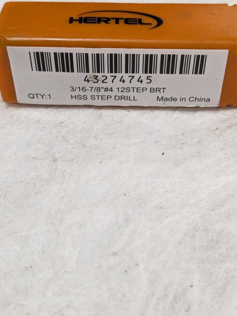 HERTEL Step Drill Bit: 3/8" Shank Dia, High Speed Steel, 12 Sizes 43274745