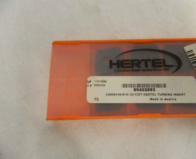 Hertel CNMM646 –R10 HC125T Carbide Turning Insert Box of 8 89455893