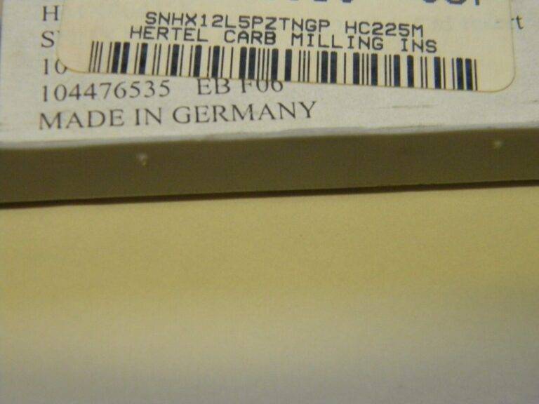 Hertel Carbide Milling Inserts SNHX12L5PZTNGP Grade HC225M Box of 10 104476535