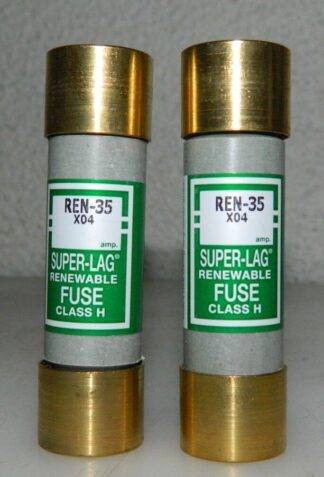 Cooper Bussmann Time Delay Renewable Fuse 2 Pack 250 VAC 35 Amp REN-35