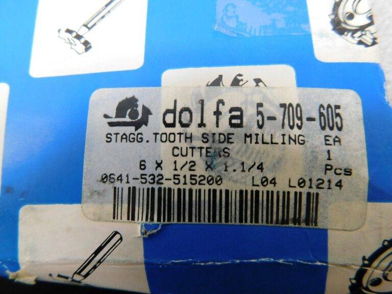 Dolfa Staggered Tooth Side Milling Cutter 6" Diam x 1/2" Face Width 5-709-605