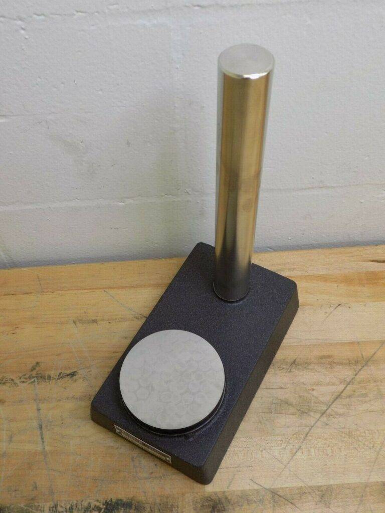 SPI Comparator Gage Stand 3-5/8" Flat Anvil 8" x 5" Meehanite Cast Iron Base