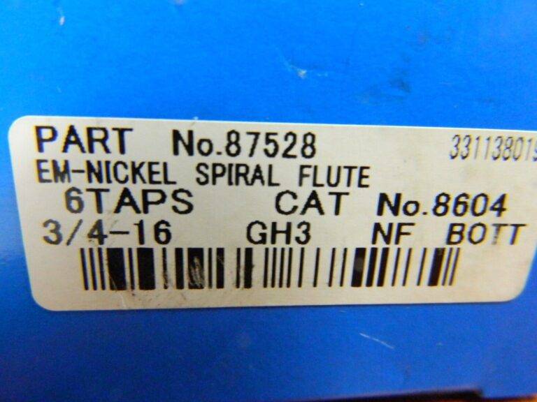 Greenfield Bottom Spiral Tap 3/4 - 16 GH3 NF 4FL HSS-E 87528