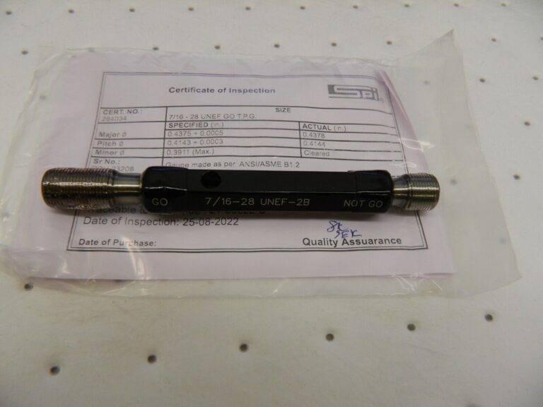 SPI Plug Thread Gage: 7/16-28 Thread, 2B Class, Double End, Go & No Go 34-397-0