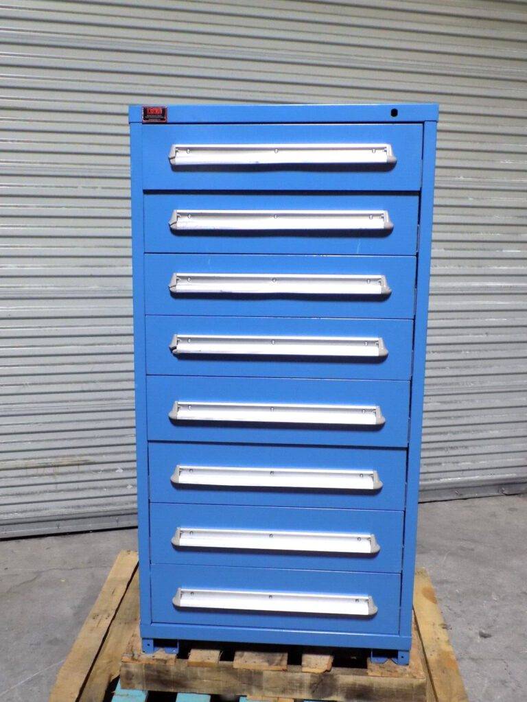 Lyon Modular Storage Cabinet 8 Drawer 59 x 30 x 28 Steel Blue DAMAGED