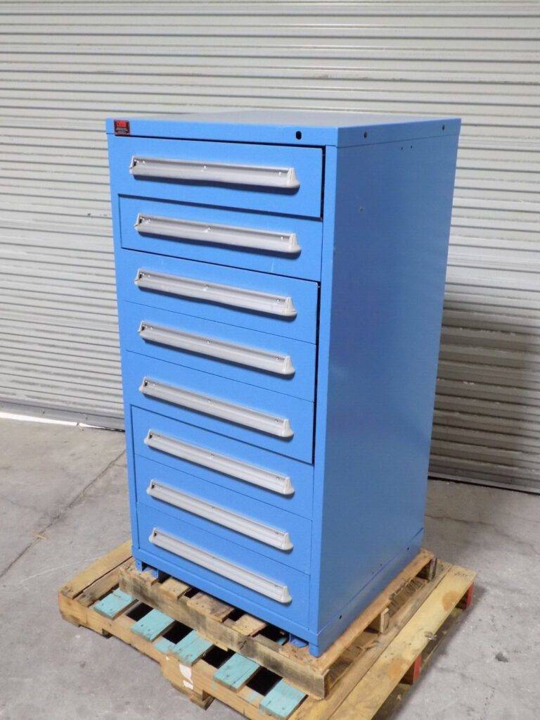 Lyon Modular Storage Cabinet 8 Drawer 59 x 30 x 28 Steel Blue DAMAGED