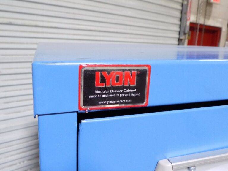 Lyon Modular Storage Cabinet 8 Drawer 59 x 30 x 28 Steel Blue DAMAGED