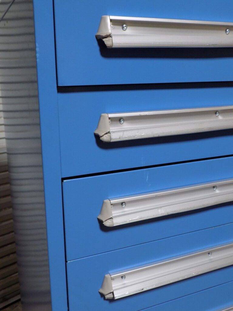 Lyon Modular Storage Cabinet 8 Drawer 59 x 30 x 28 Steel Blue DAMAGED