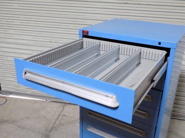 Lyon Modular Storage Cabinet 8 Drawer 59 x 30 x 28 Steel Blue DAMAGED