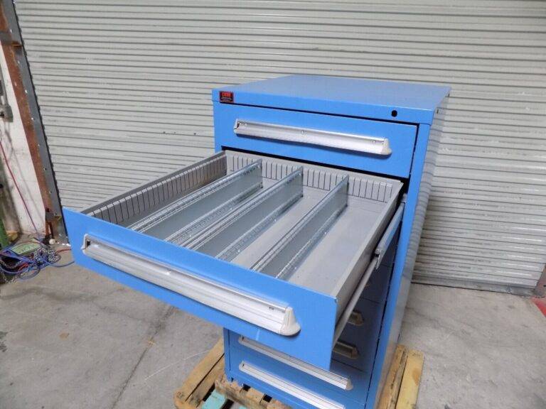 Lyon Modular Storage Cabinet 8 Drawer 59 x 30 x 28 Steel Blue DAMAGED
