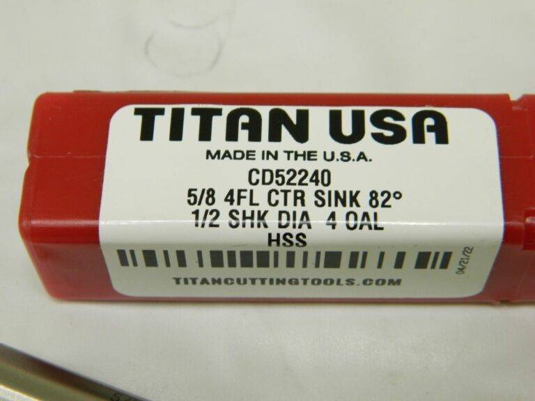TITAN USA Countersink: 82 ° Included Angle, 4 Flutes, High Speed Steel CD52240