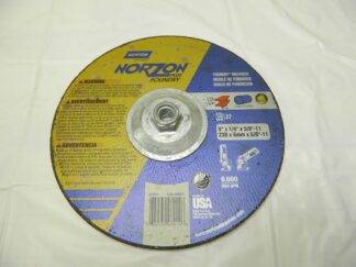 NORTON Depressed Center Wheel: Type 27, 9″ Dia, Ceramic Qty 10 66253007014