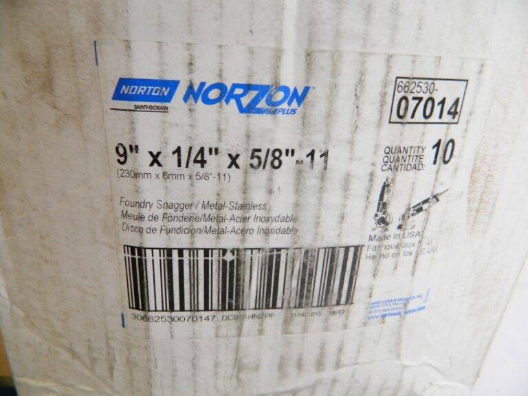 NORTON Depressed Center Wheel: Type 27, 9″ Dia, Ceramic Qty 10 66253007014