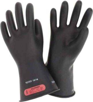SALISBURY Class 0, Size L (9)11″ Long, Rubber Lineman's Glove E011B/9