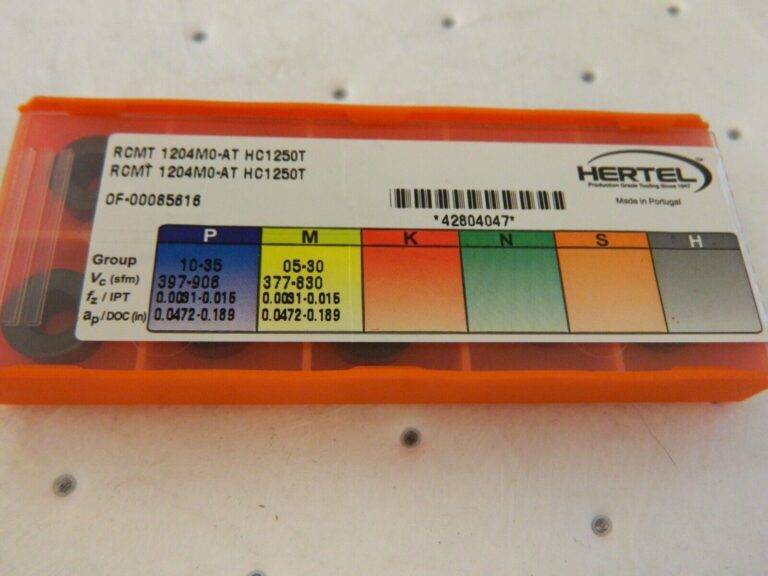 HERTEL RCMT 1204M0 –AT HC1250T qty 10 Carbide Turning Inserts 42804047