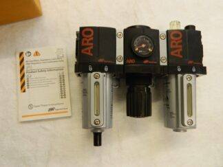 ARO/INGERSOLL 1/4 NPT combo 3 Pc Filter-Regulator-Lubricator W/ Pressure Gauge