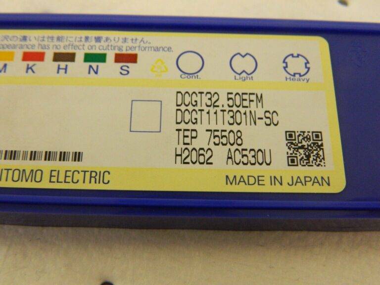 SUMITOMO Turning Inserts qty 10: DCGT32.50EFM AC530U, Solid Carbide 10HM038