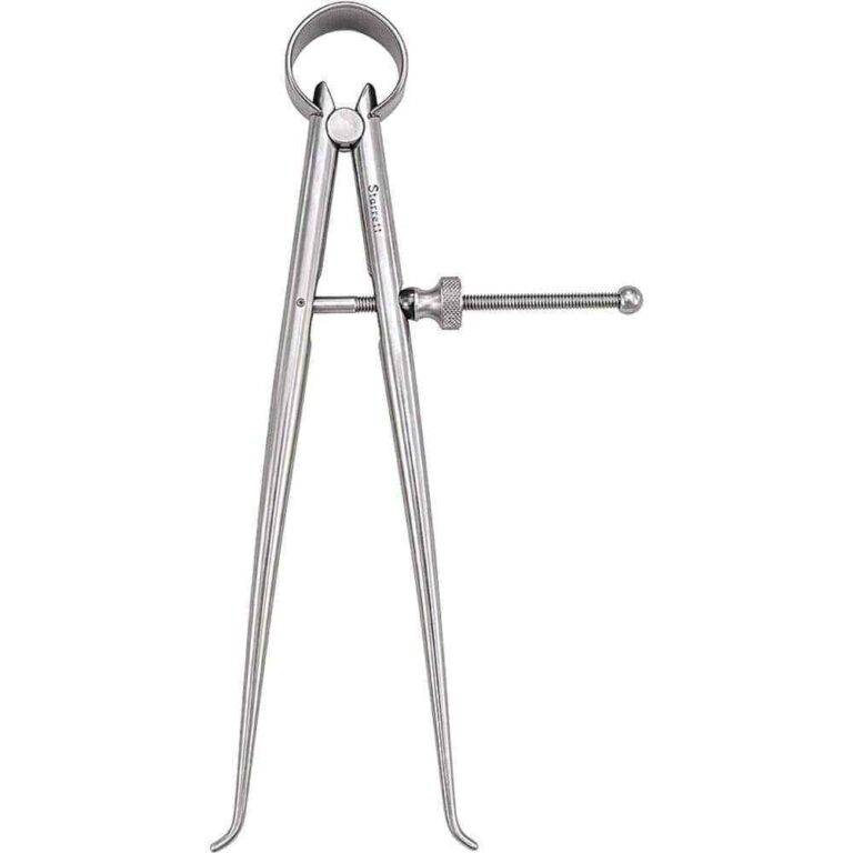 STARRETT 6 Inch Leg, Spring Joint, Ground Steel, Polished, Inside Caliper 51303