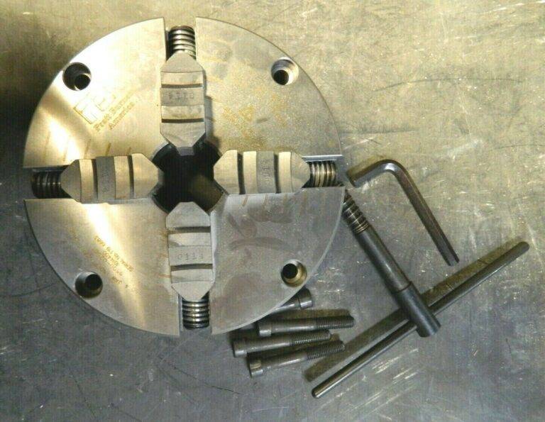 Pratt Manual Lathe Chuck: 4 Jaws, 9.84″ Dia, Independent 1014400