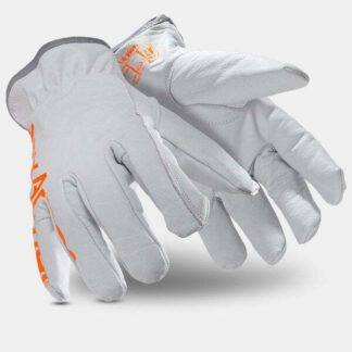 Mechanic's Style Leather Safety Work Gloves Chrome SLT Series Qty 5 SZ L 4066-L