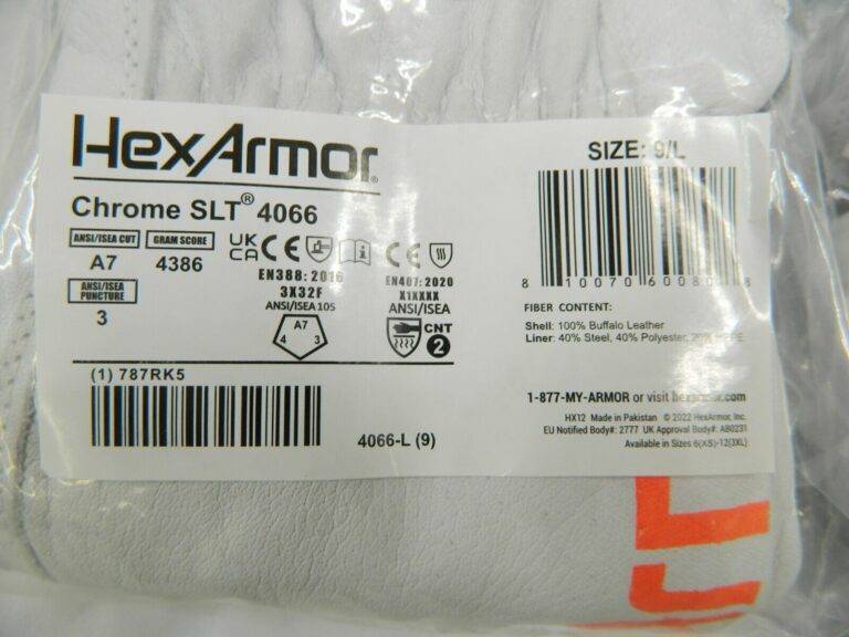 Mechanic's Style Leather Safety Work Gloves Chrome SLT Series Qty 5 SZ L 4066-L