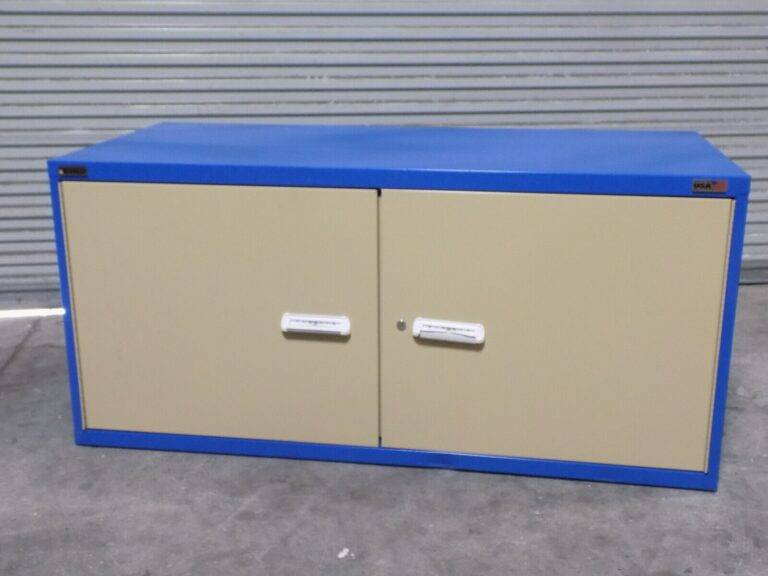 Vidmar Industrial 2-Door Storage Cabinet 60 x 27 x 27 LOCKED SHUT w/ NO KEYS