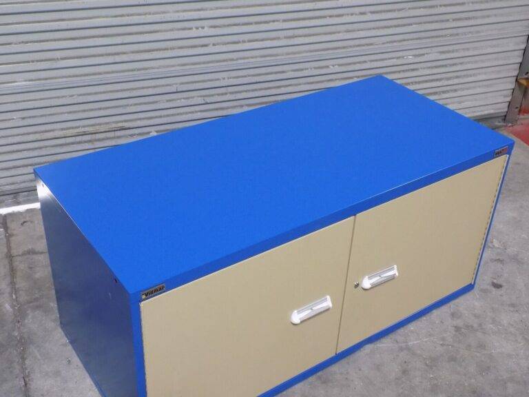 Vidmar Industrial 2-Door Storage Cabinet 60 x 27 x 27 LOCKED SHUT w/ NO KEYS
